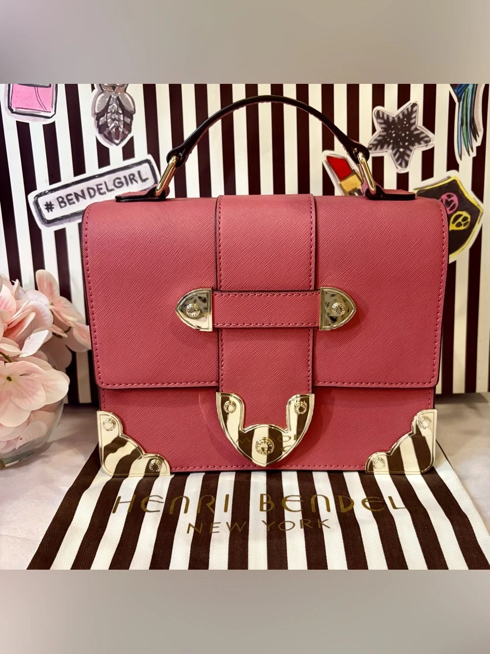 NWT HENRI BENDEL Pink Trunk Crossbody Bag Hard to find and limited edition💖